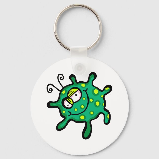 Green Friendly Bacteria Key Ring (Front)