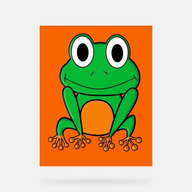 Green frog acrylic sign (Front)