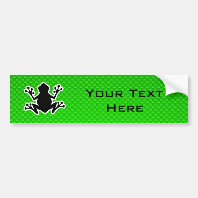 Green Frog Bumper Sticker (Front)