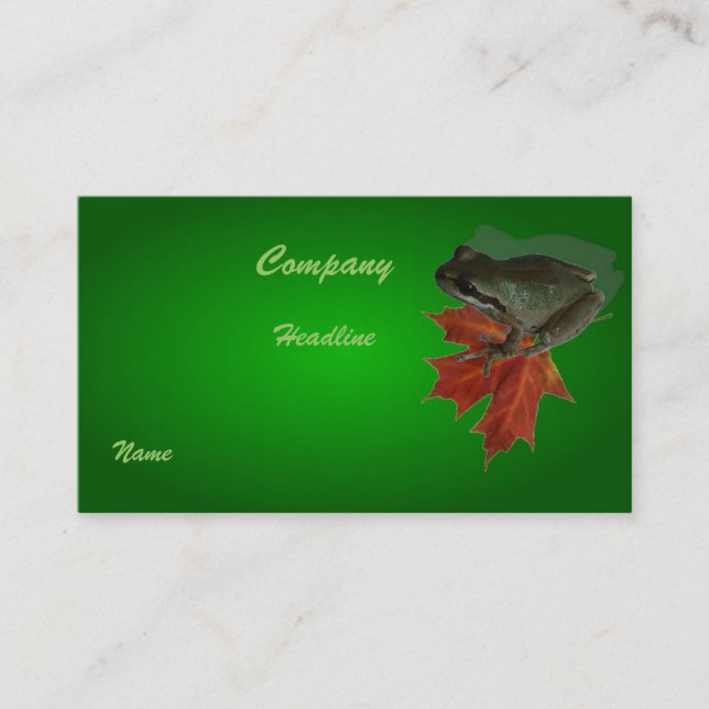Green Frog Business Profile Card (Front)