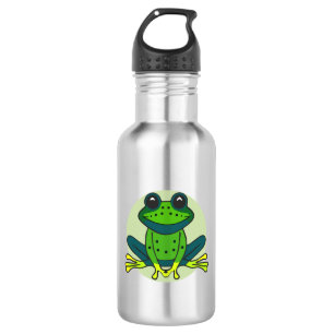 Green Frog Cartoon-74742 532 Ml Water Bottle