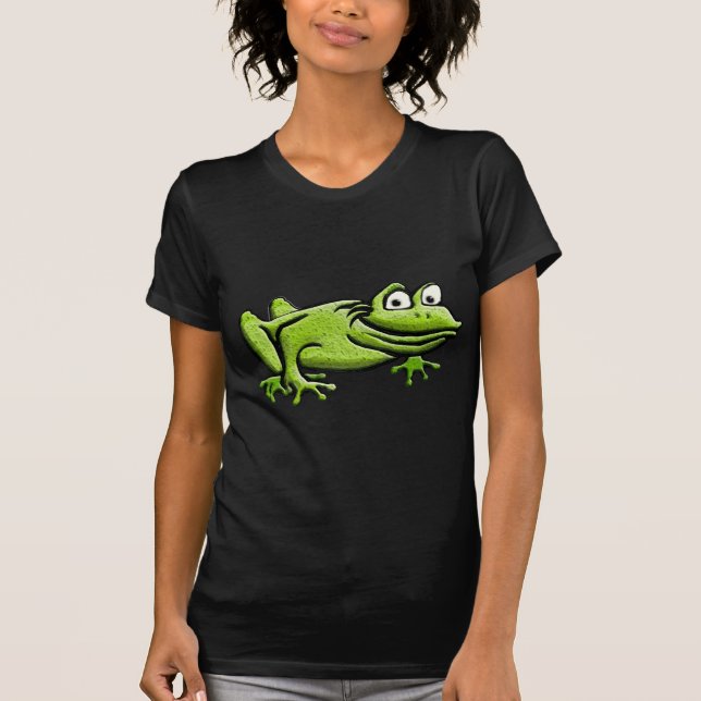 Green Frog Cartoon T-Shirt (Front)