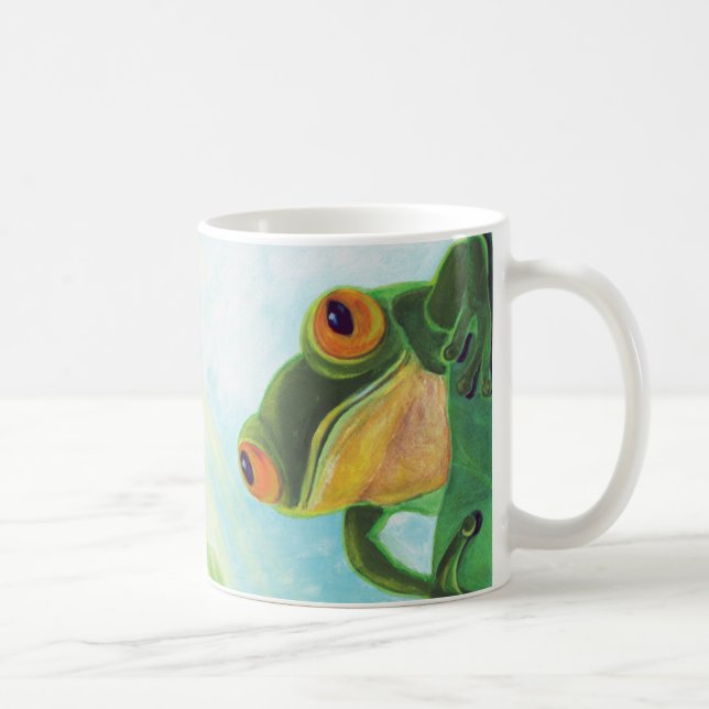 Green Frog catching some rays  Coffee Mug (Right)