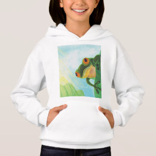 Green Frog catching sunrays 