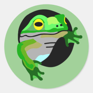 Green Frog  Classic Round Sticker