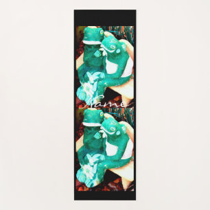 Green frog couple Thunder_Cove Yoga Mat
