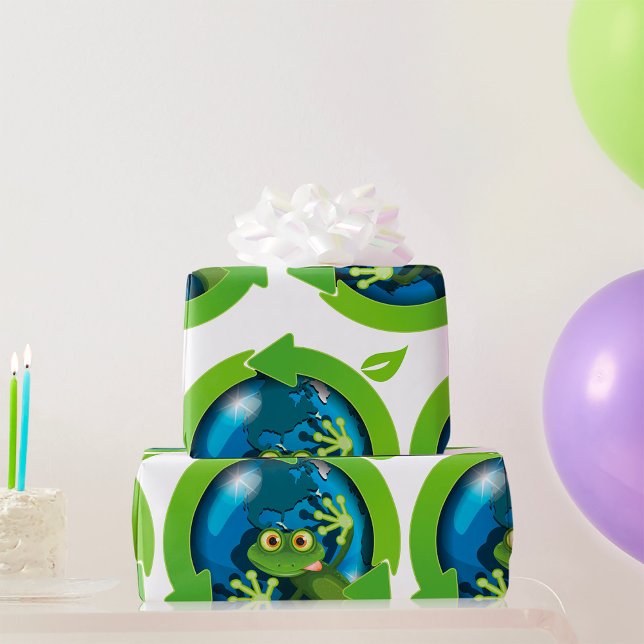 Green Frog Earth Wrapping Paper (Creator Uploaded)