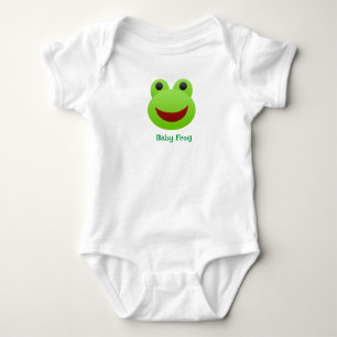 Green Frog Emoji Baby Bodysuit