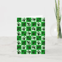 Green Frog Feet Whimsical Animal Tracks