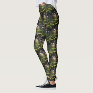Green Frog Forest Life, Leggings