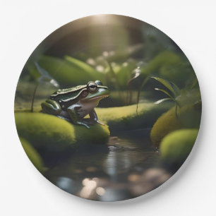 Green Frog Forest Life, Paper Plate