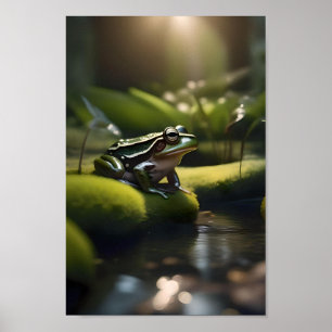 Green Frog Forest Life, Poster