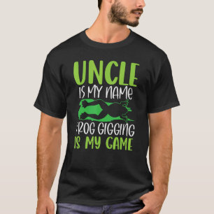 Green Frog Hunting Uncle and Cute Frog Catcher T-Shirt