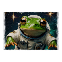 Green Frog in Space