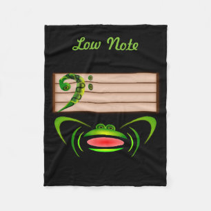 Green Frog Low Note  Fleece Blanket