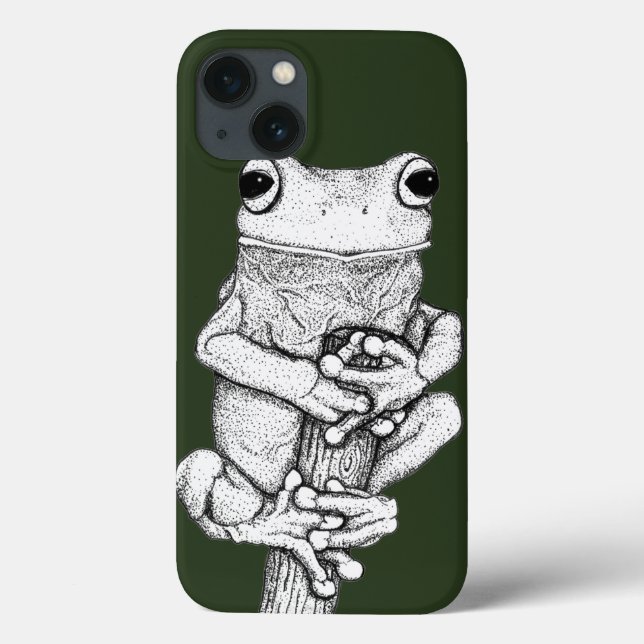 Green Frog on a Case - Art by Skye Ryan-Evans © (Back)