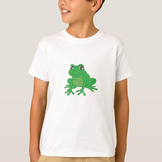 Green Frog on a kids shirt (Front)