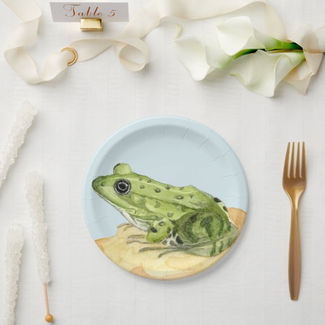 Green Frog Paper Plate (Wedding)