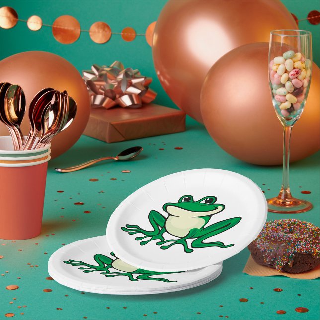 Green Frog Paper Plate (Creator Uploaded)