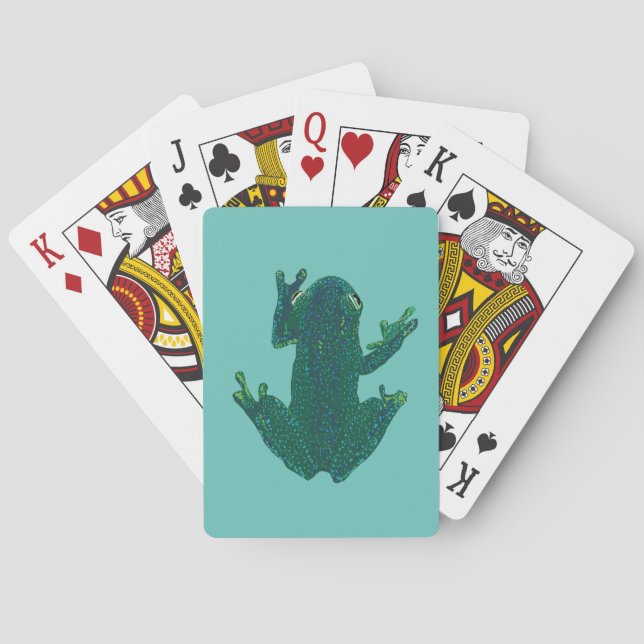 Green Frog Playing Cards (Back)