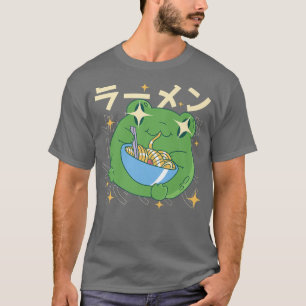 Green Frog Ramen Kawai Noodle Gifts Japan Frogs  T-Shirt