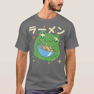 Green Frog Ramen Kawai Noodle Gifts Japan Frogs  T-Shirt