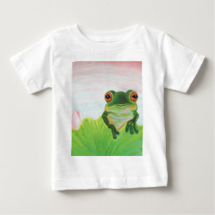Green Frog Relaxing in the pond Baby T-Shirt