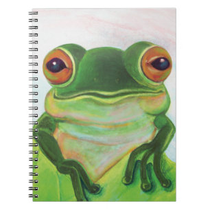 Green Frog Relaxing in the pond Notebook