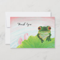 Green Frog Relaxing in the pond 