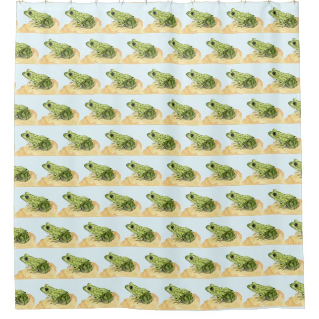 Green Frog Shower Curtain (Front)