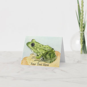 Green Frog Thank You Card