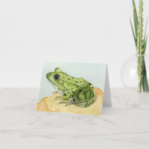 Green Frog Thank You Card