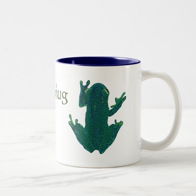 Green Frog Two-Tone Coffee Mug (Right)