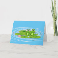 green frogs on lily pad birthday