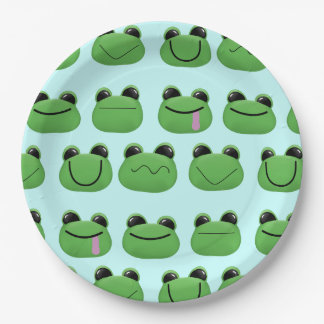 Green Frogs Party Plate