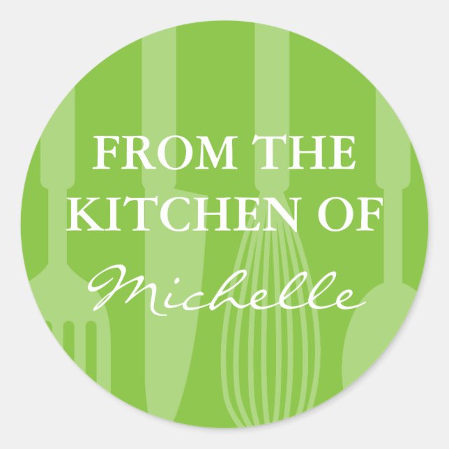 Green From the kitchen of cooking utensils sticker (Front)