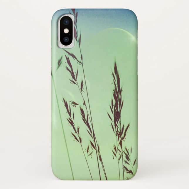 Green fronds leaves moon phases night sky  Case-Mate iPhone case (Back)