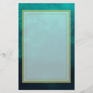 Green Frosted Glass Texture Stationery