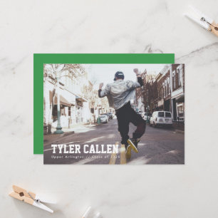 Green Full Photo Grad Announcement