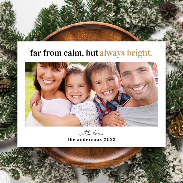 Green Funny Calm Bright Photo Christmas Holiday Card (Creator Uploaded)