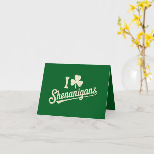 Green Funny Irish Patty's Shamrock Saint Patricks  Card