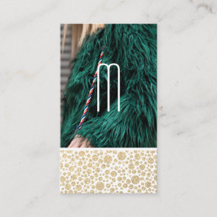 Green Fur Fashion Model Consultant Business Card