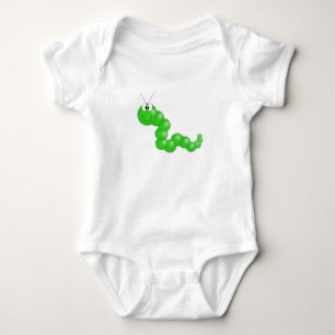 Green Fuzzy Caterpillar Baby Bodysuit