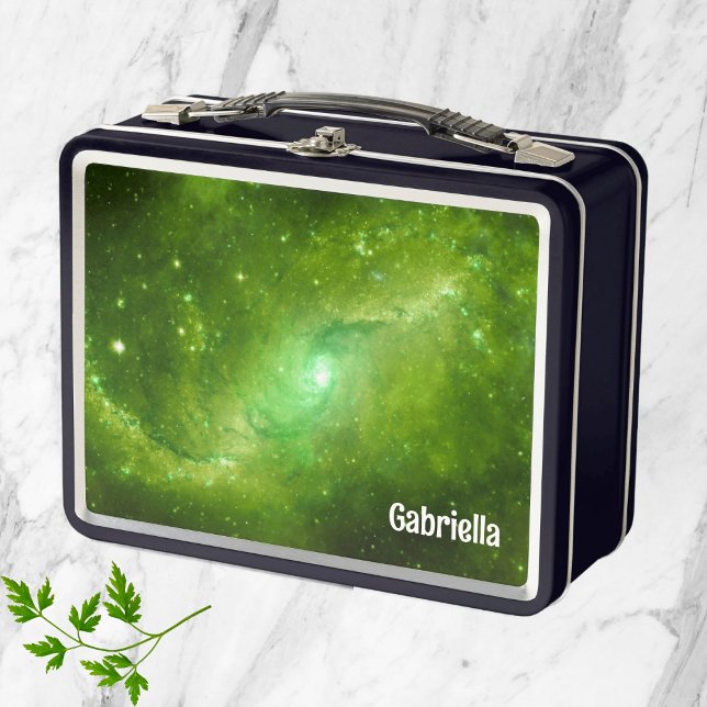 Green Galaxy In Space  Metal Lunch Box (Creator Uploaded)