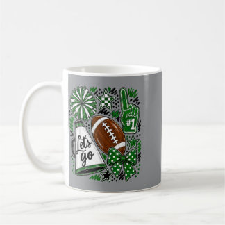Green Game Day Team High School Football Cheer Mum Coffee Mug