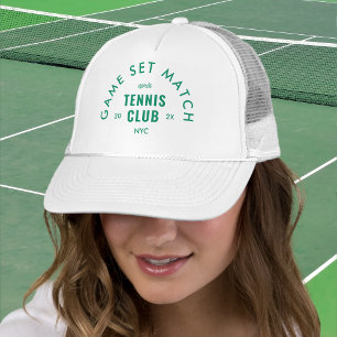 Green Game Set Match Après Tennis Club White Trucker Hat