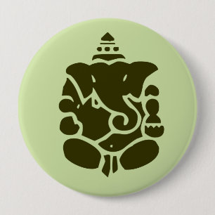 Green Ganesh Button