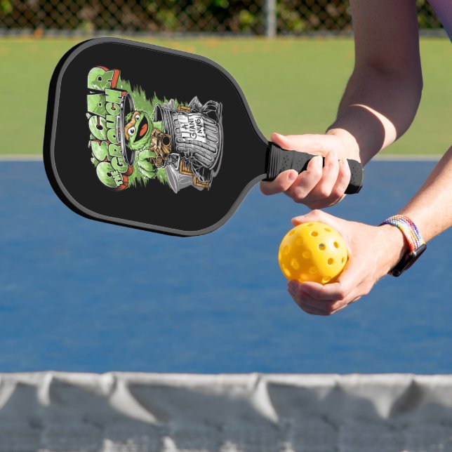 Green Garbage Monster  Pickleball Paddle (Insitu)