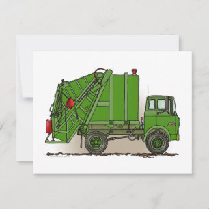 Green Garbage Truck