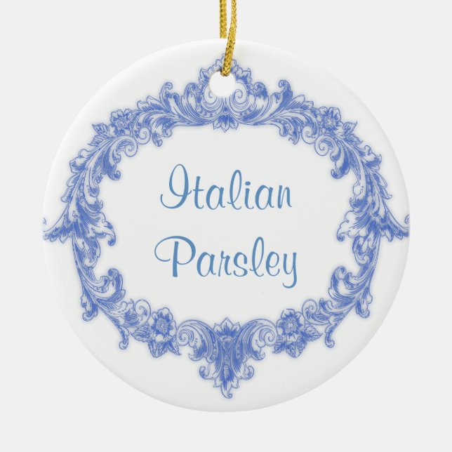 Green Garden Marker Ceramic Tree Decoration (Front)